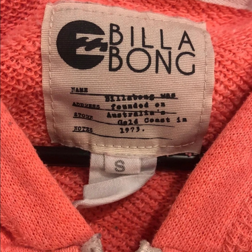 Billabong Zip up Sweatshirt Size Small - Picture 4 of 5